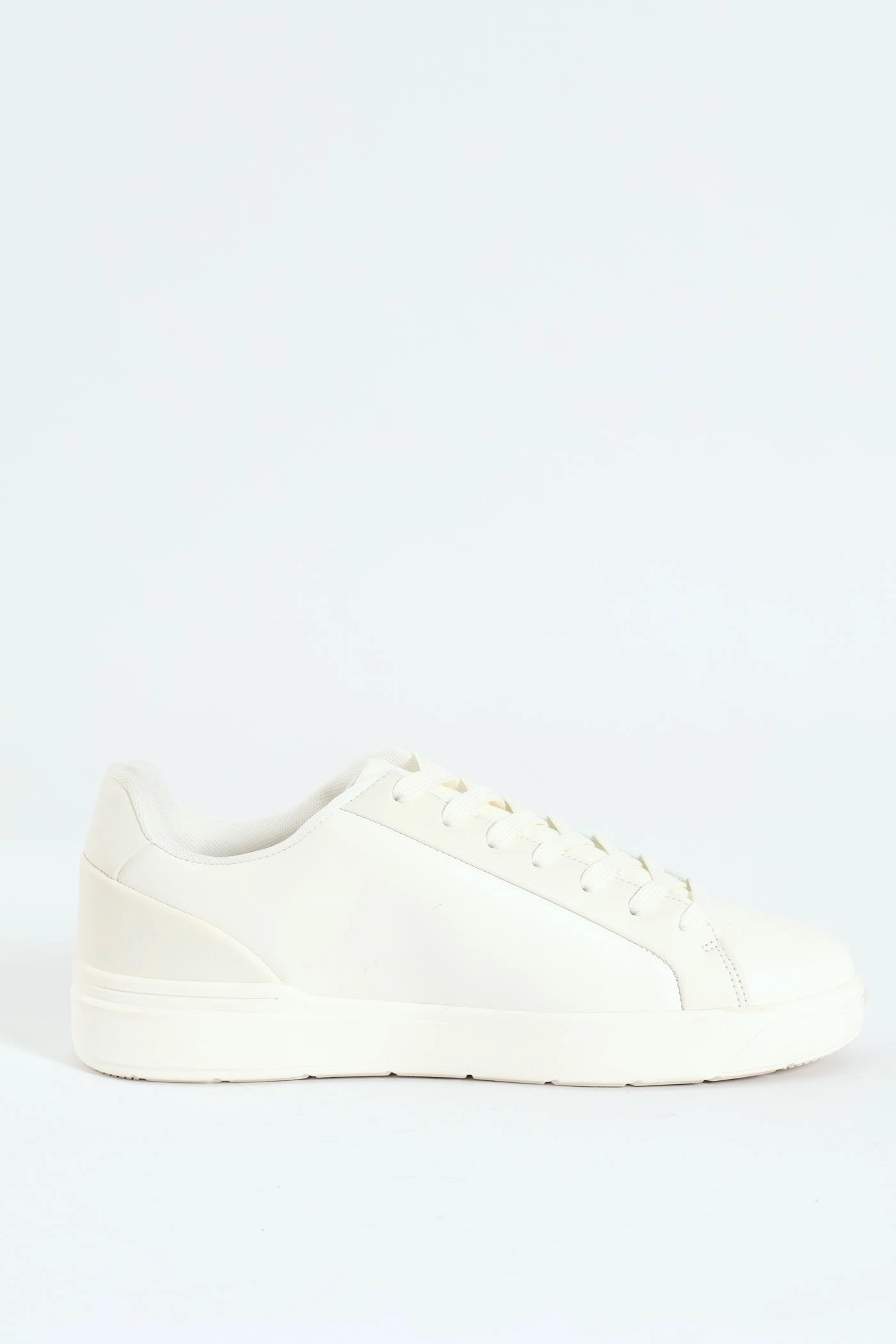 1-Up Plain Lace Up Sneaker - White
