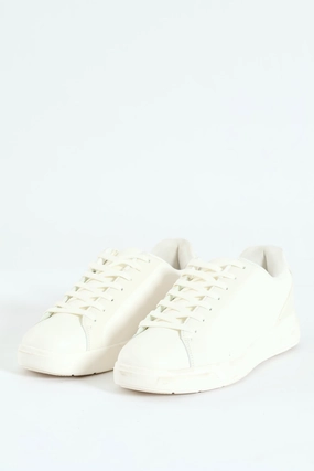 1-Up Plain Lace Up Sneaker - White