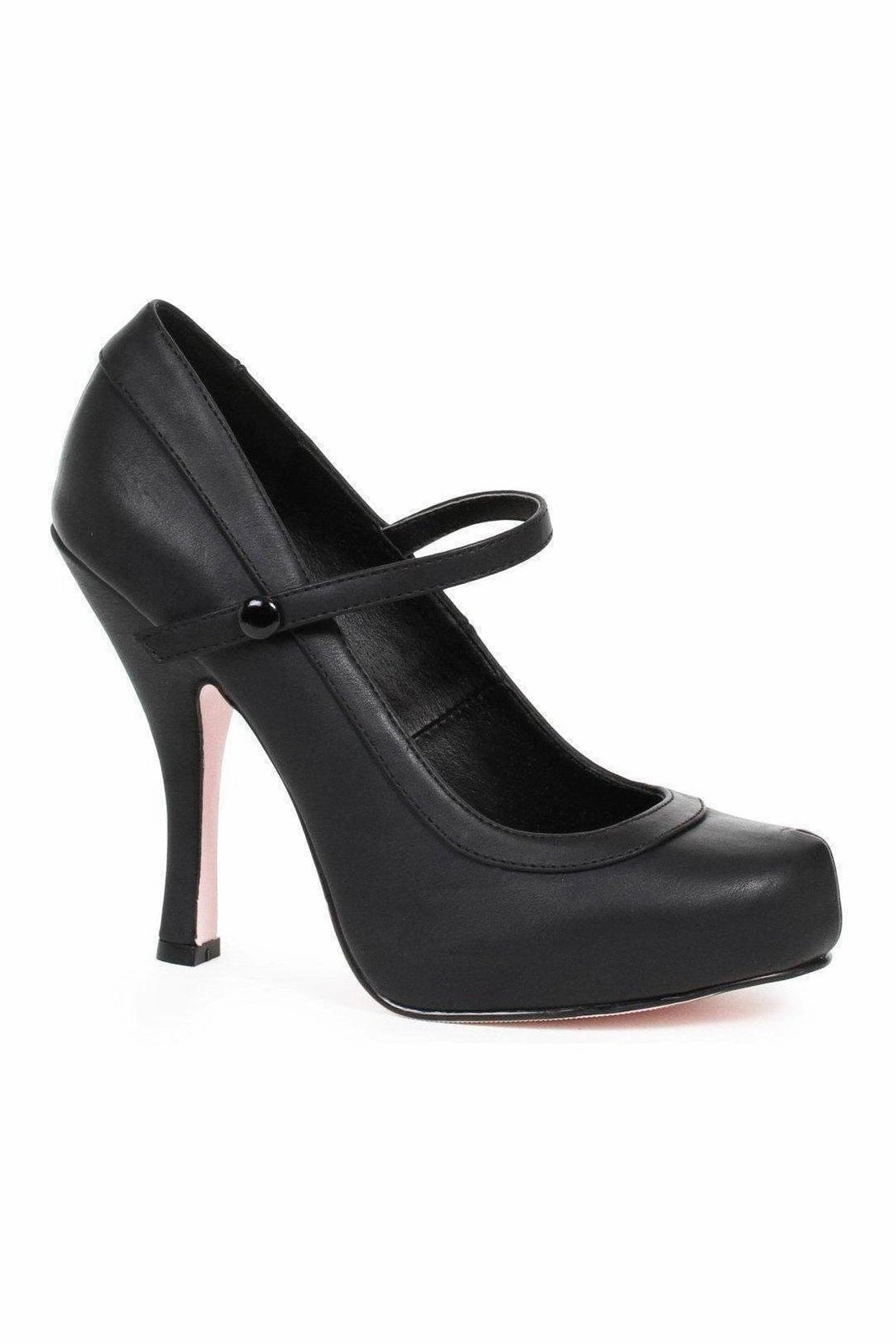 423-BABYDOLL Costume Pump | Black Faux Leather