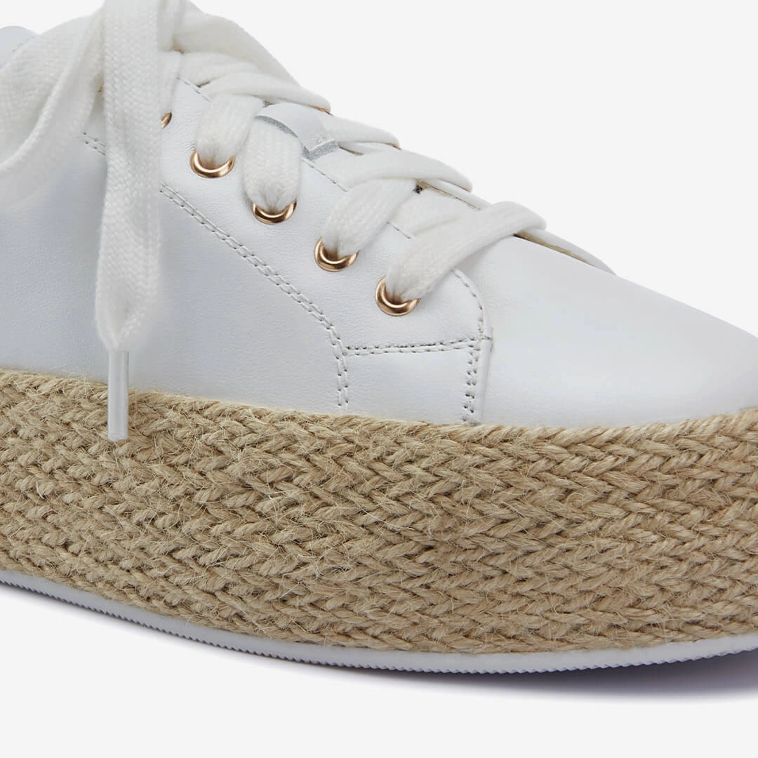 *BEST DAY - raffia flatform sneakers