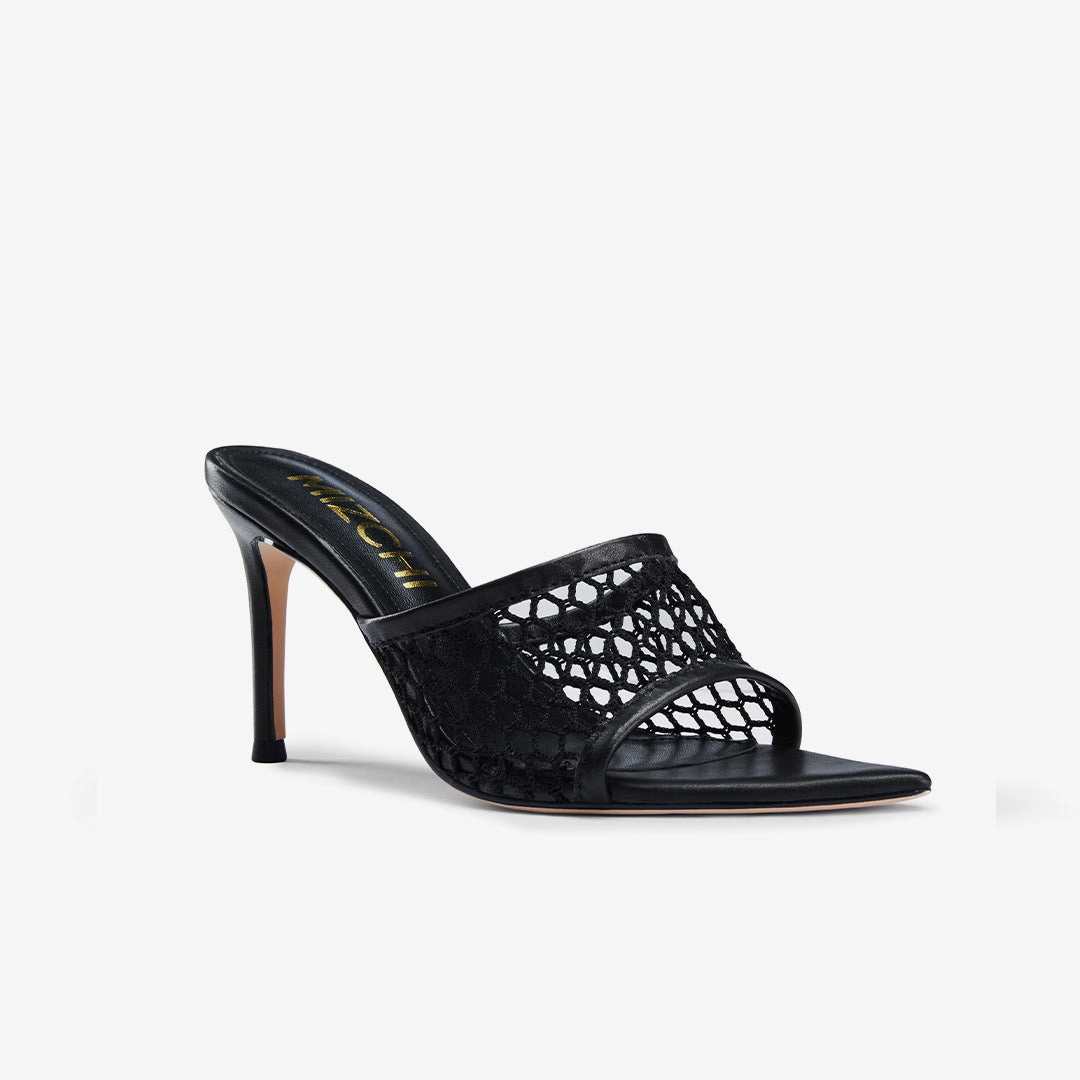 *Elowen - Black Mesh Mules