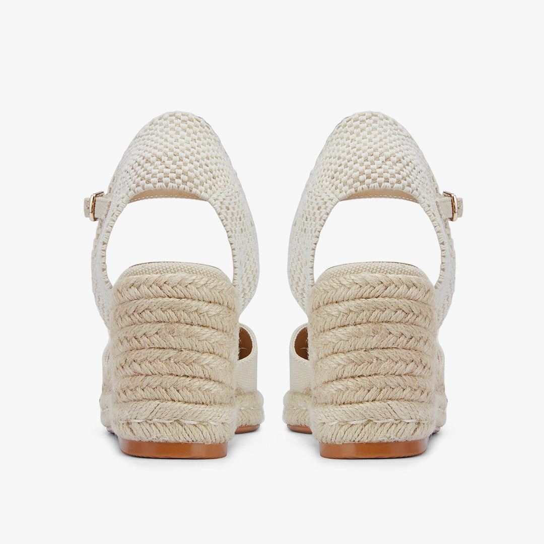 *VITTORIA - beige ankle strap espadrilles