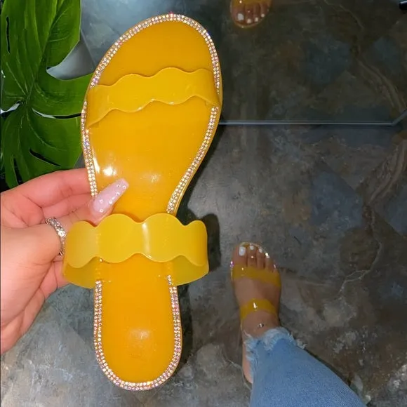 April Jelly Sandals- Amber