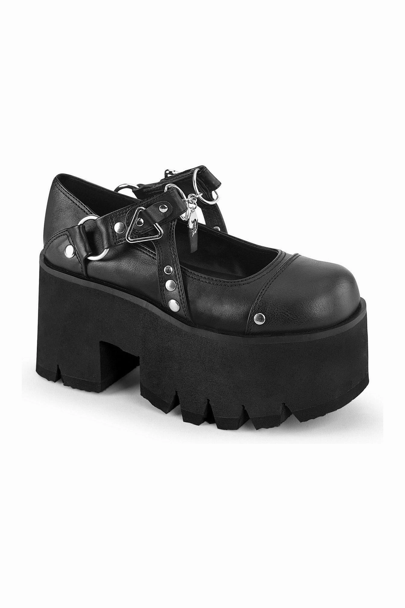 ASHES-33 Mary Jane | Black Faux Leather