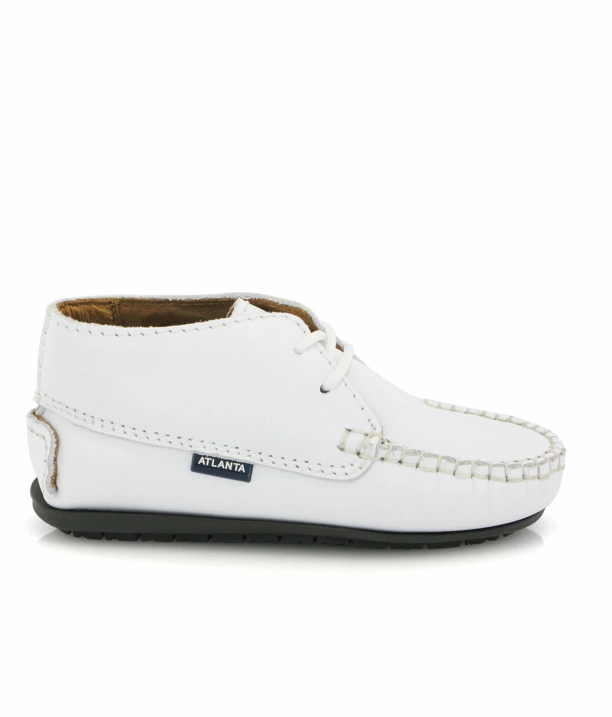 Atlanta Baby White Smooth Leather Bootie
