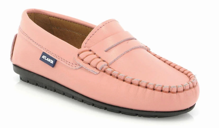 Atlanta Mocassin Saumon Smooth Leather Penny Loafer