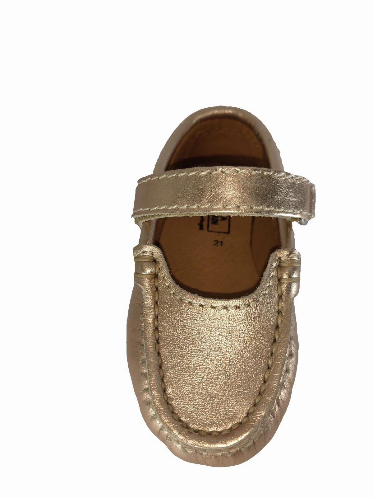 Atlanta Mocassin Soft Metallic Rose Gold Mary Jane Loafer