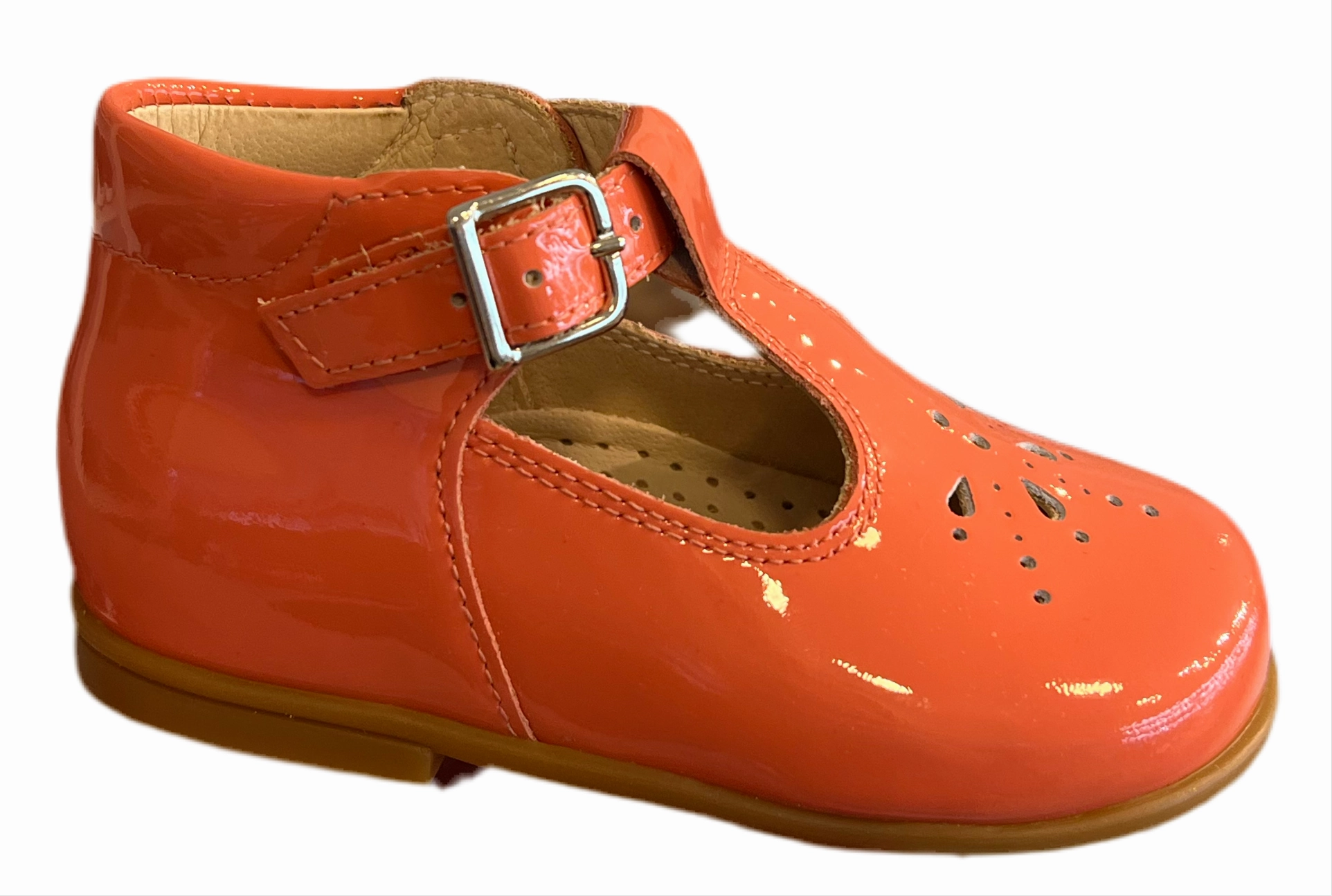 Beberlis Baby Gambero Patent T-Strap shoes