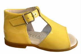 Beberlis Canarino Patent Leather Baby Hightop Sandals
