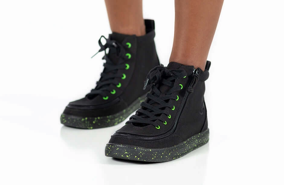 Billy Black/Green Speckle BILLY Classic Lace High Tops