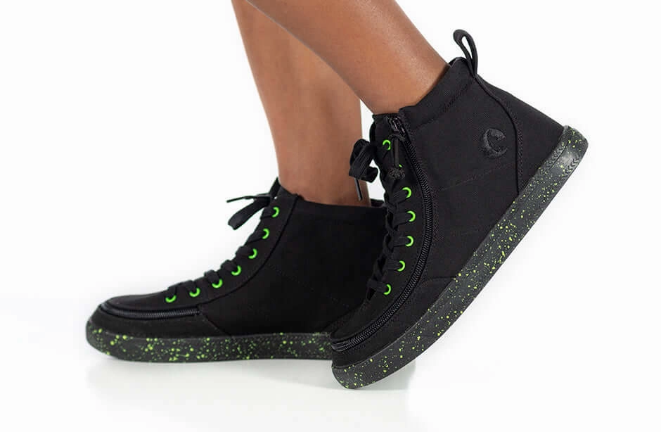 Billy Black/Green Speckle BILLY Classic Lace High Tops