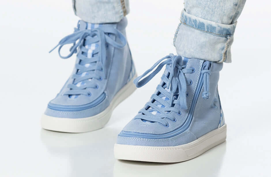 Billy Blue Gingham BILLY Classic Lace High Tops