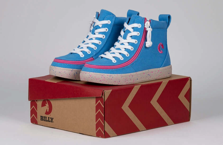 Billy Blue/Pink Speckle BILLY Classic Lace High Tops
