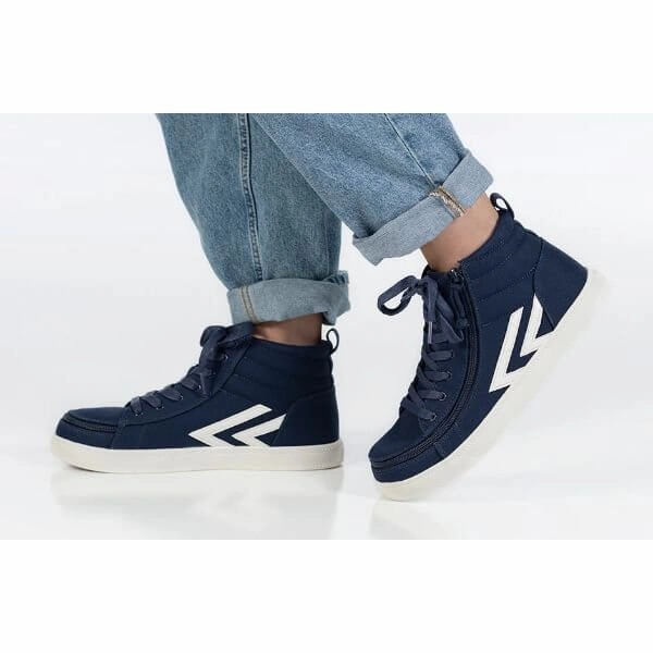 Billy CS Sneaker Kids Navy High Top Adaptive Sneaker (EasyOn)