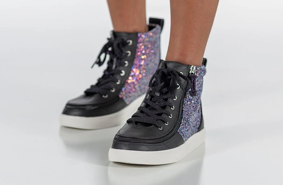 Black Fuchsia Glitz BILLY Classic Lace High Tops