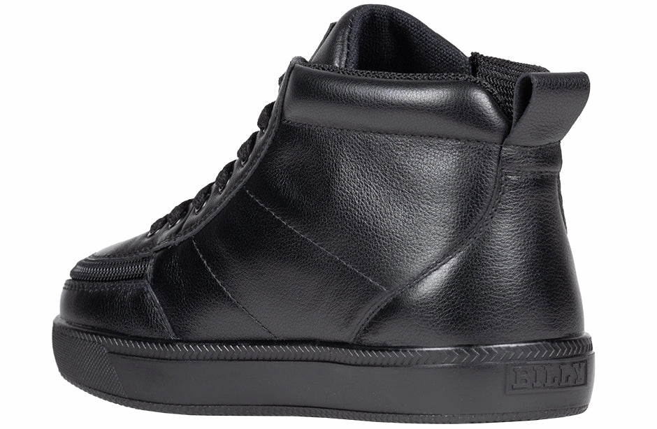 Black to the Floor Leather BILLY Classic D|R II High Tops