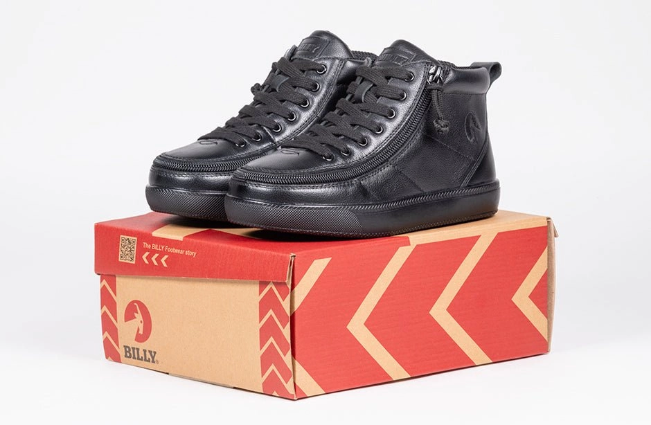 Black to the Floor Leather BILLY Classic D|R II High Tops