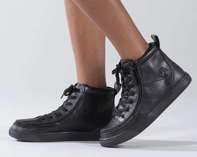 Black to the Floor Leather Uniform, Dress, Graduation or Casual BILLY Classic Lace Highs