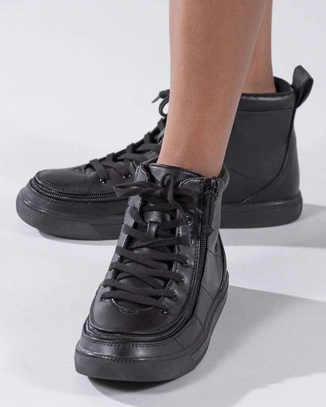 Black to the Floor Leather Uniform, Dress, Graduation or Casual BILLY Classic Lace Highs
