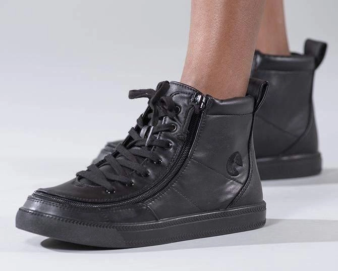 Black to the Floor Leather Uniform, Dress, Graduation or Casual BILLY Classic Lace Highs