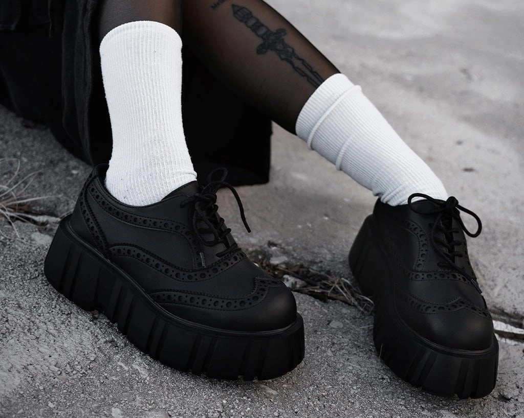 Black TUKskin Anarchic Airship Brogue