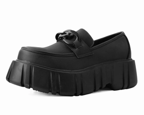 Black TUKskin Anarchic Airship Chain Loafer