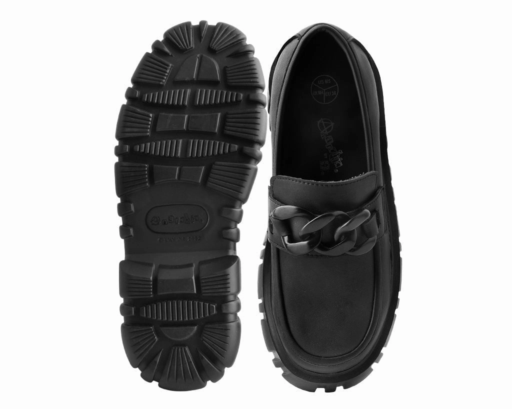 Black TUKskin Anarchic Airship Chain Loafer