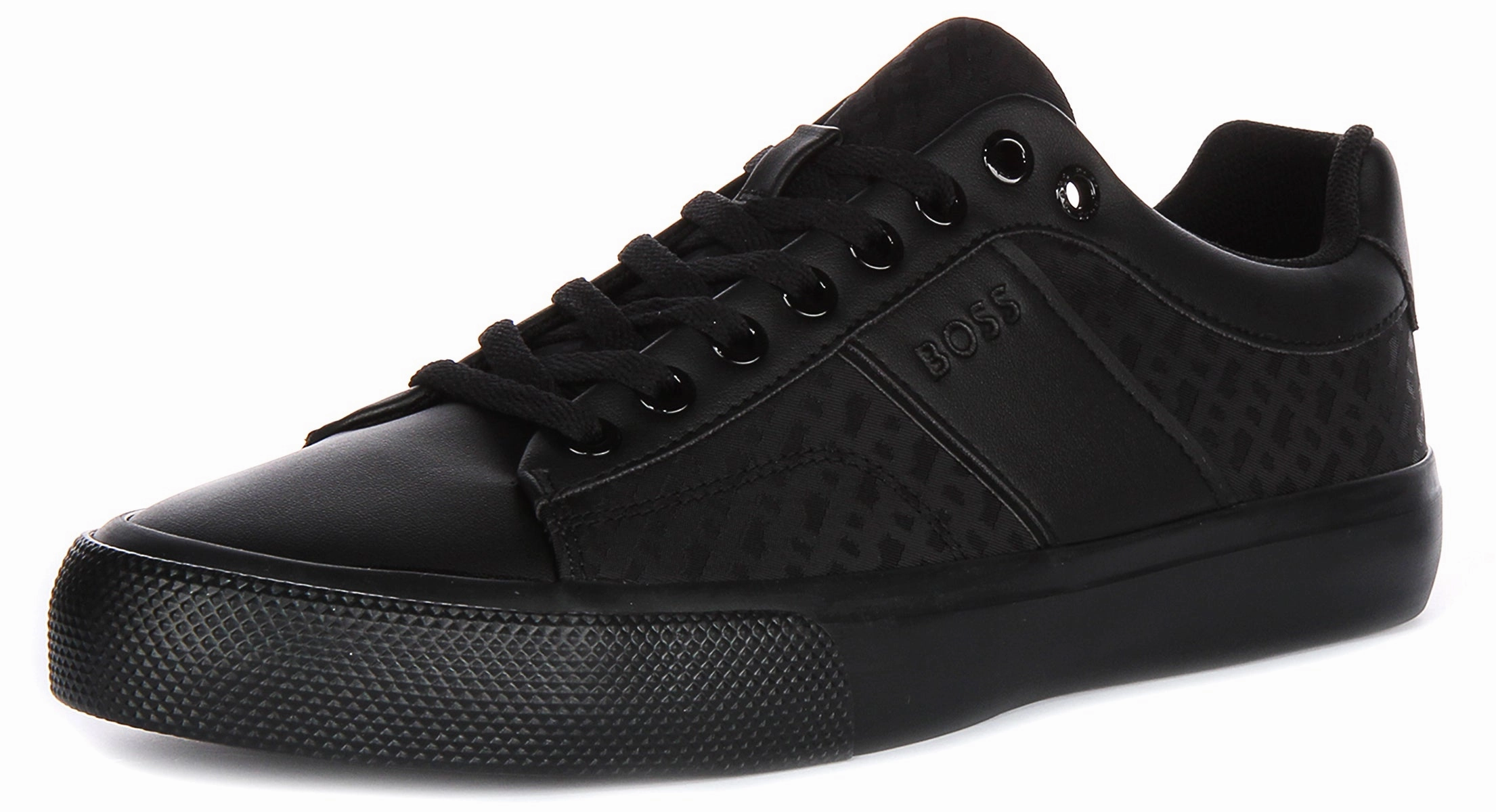 Boss Aiden Tennis Multi Logo In Black For Men
