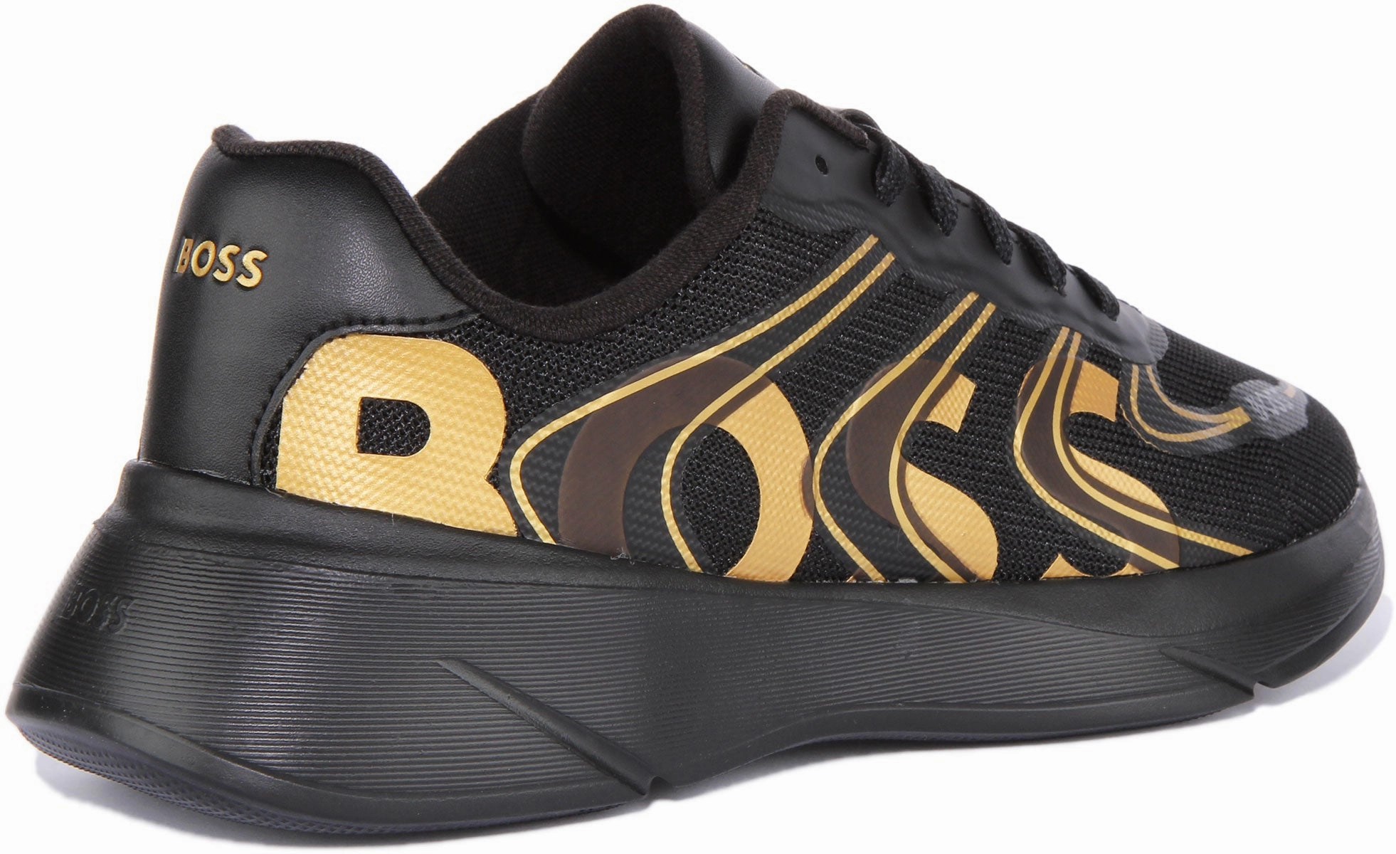 Boss Dean Runner Thlg In Black Gold For Men