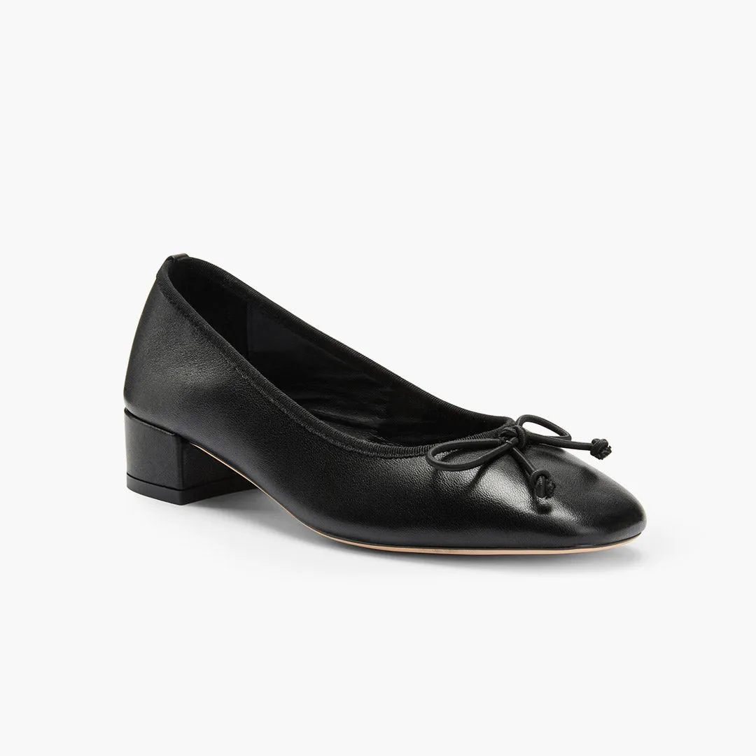 *Chiara - Black 3cm Ballet Pumps