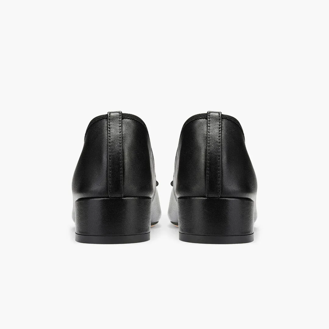 *Chiara - Black 3cm Ballet Pumps