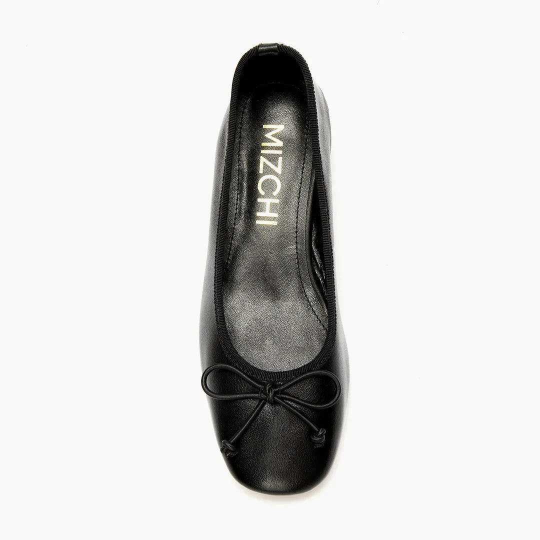 *Chiara - Black 3cm Ballet Pumps