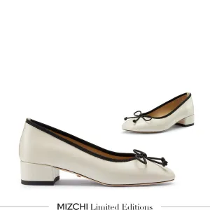 *Chiara - Ivory 3cm Ballet Pumps