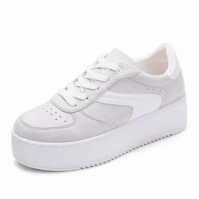 Cleo Women's Plataform Canvas Lace-Up Black Sneaker