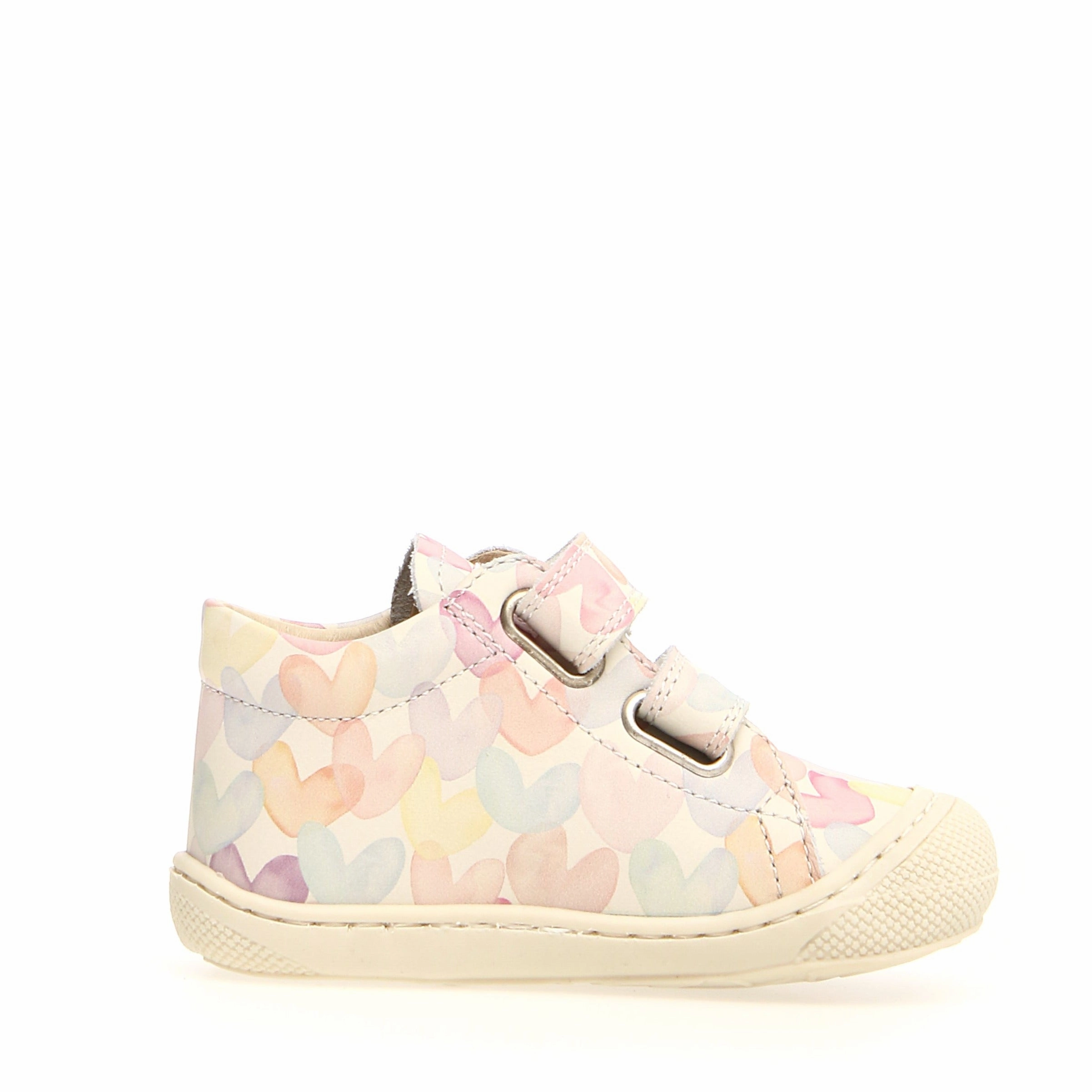 Cocoon VL - Milk Aquarel Hearts Leather||Cocoon VL - Cuir blanc  coeurs aquarel