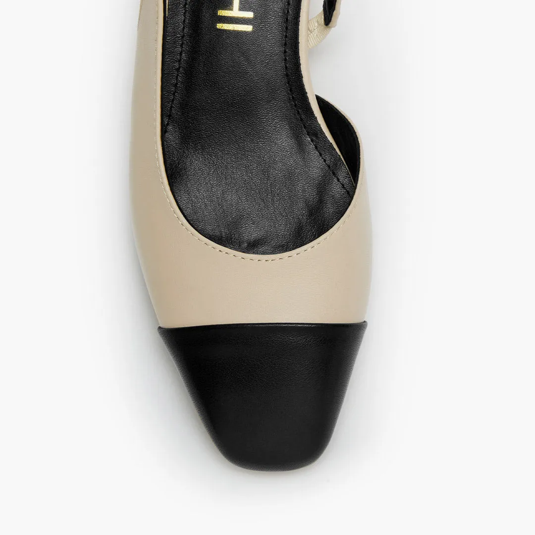 *Contessa - Beige Leather Slingback