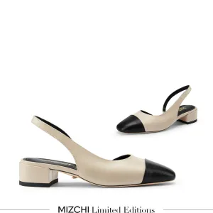 *Contessa - Beige Leather Slingback