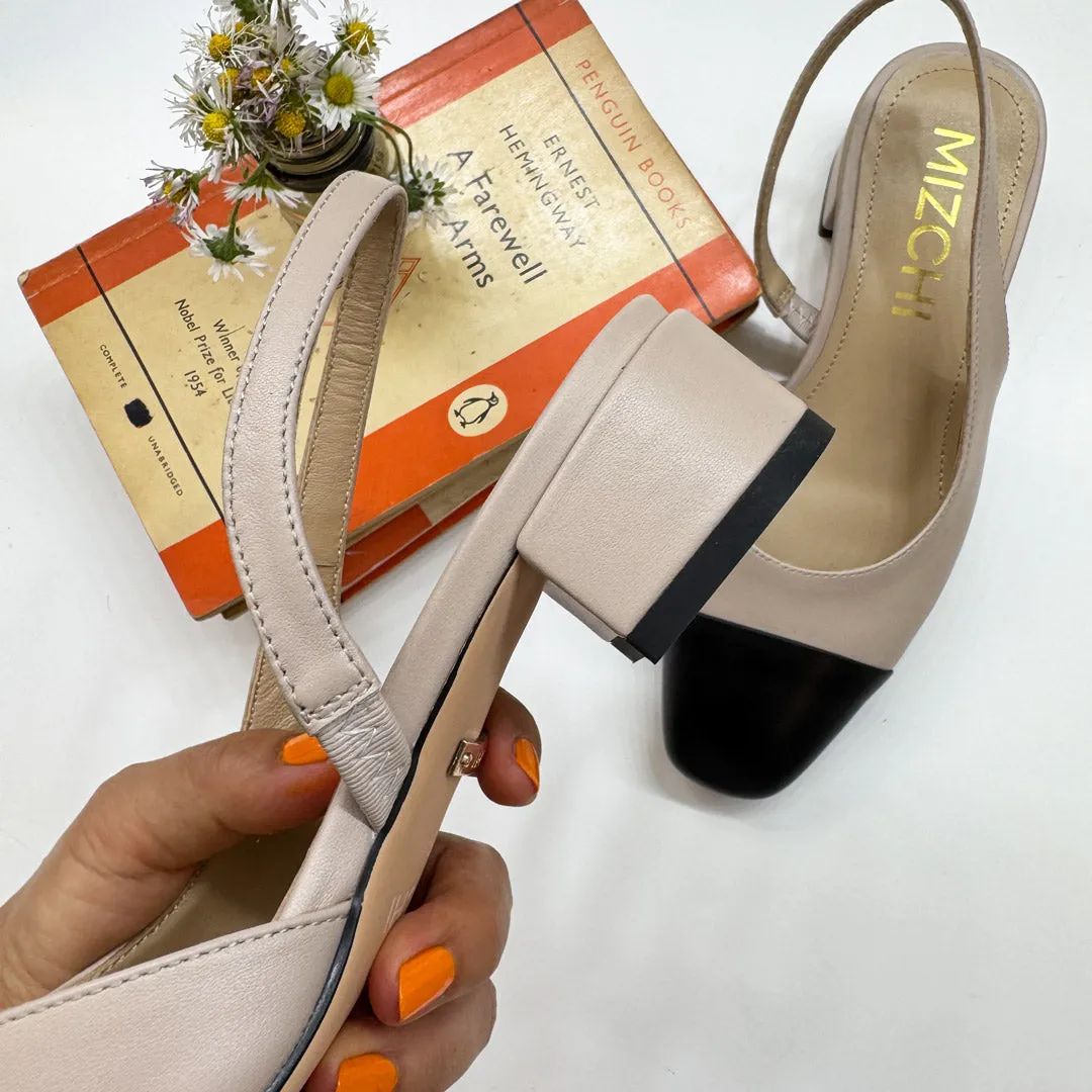 *Contessa - Beige Leather Slingback