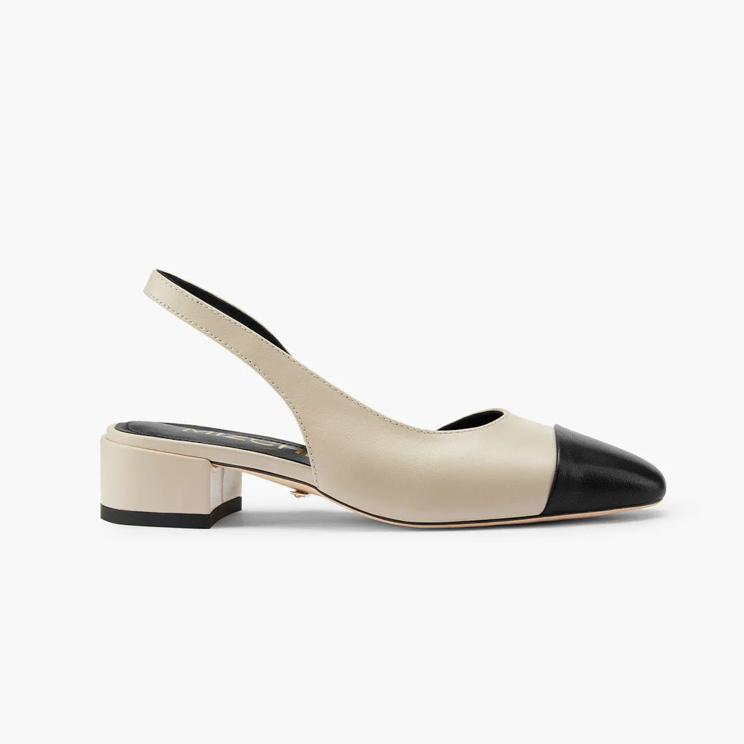 *Contessa - Beige Leather Slingback