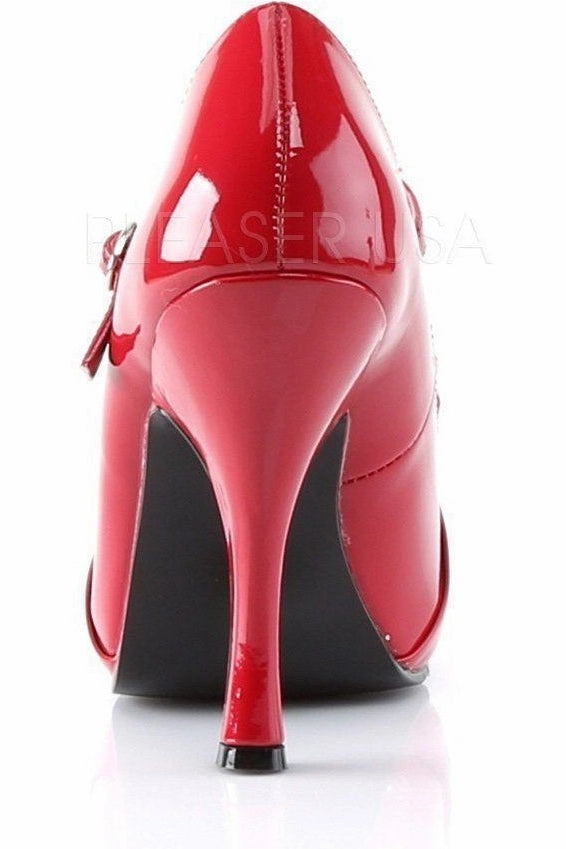 CUTIEPIE-08 Pump  | Red Faux Leather