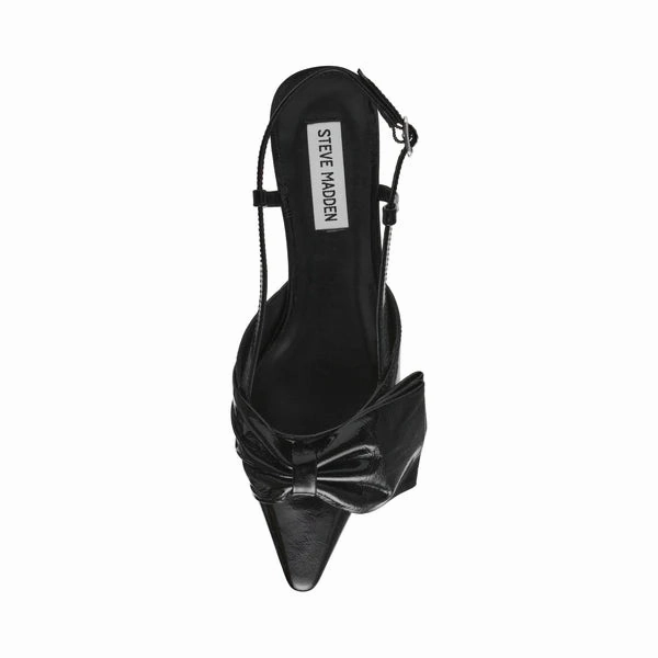 Dazzled Flat Shoe BLACK LEATHER