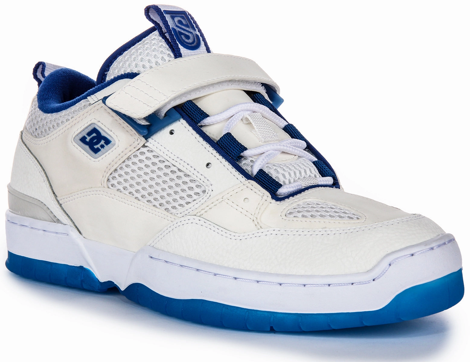 Dc Shoes Js 1 In White Blue For Men