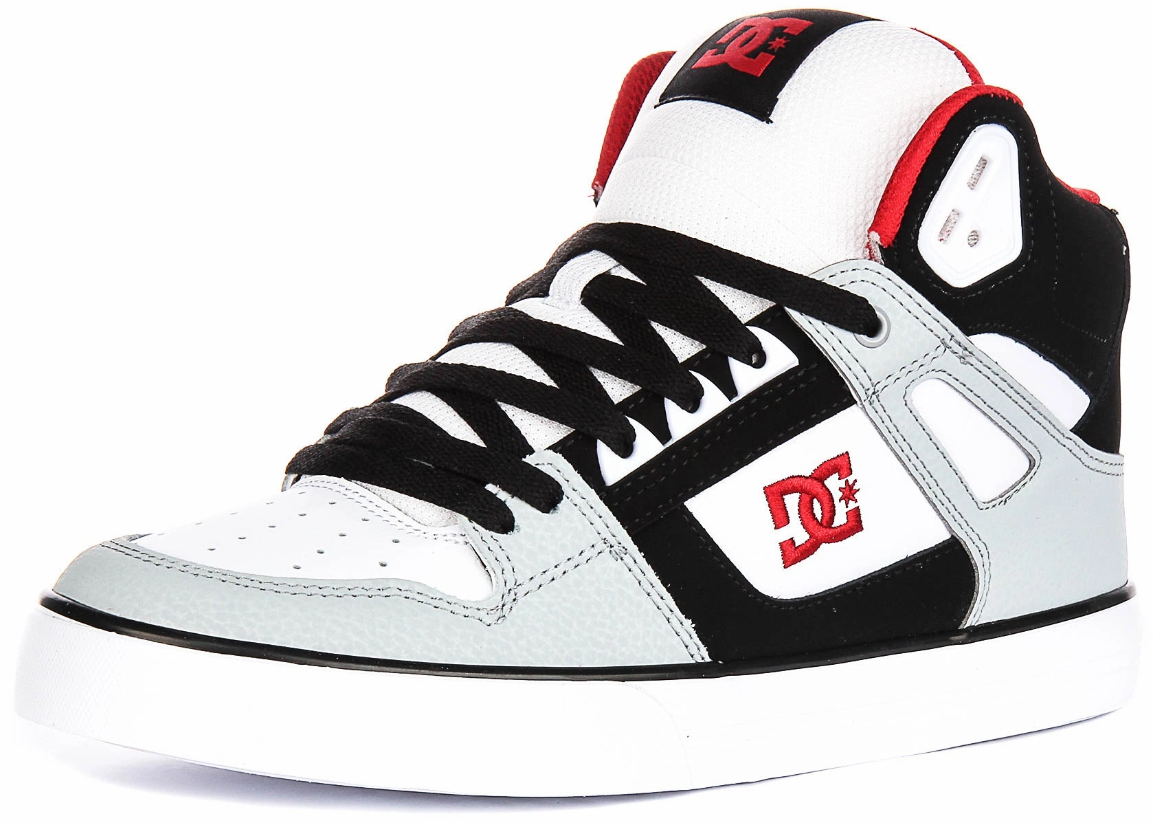 Dc Shoes Pure Hightop Wc In Wht Blk Red For Men