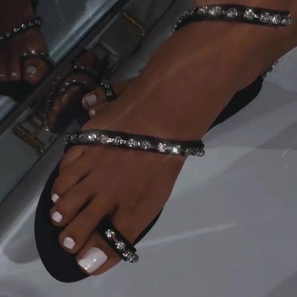 Diamond Sandals-Black