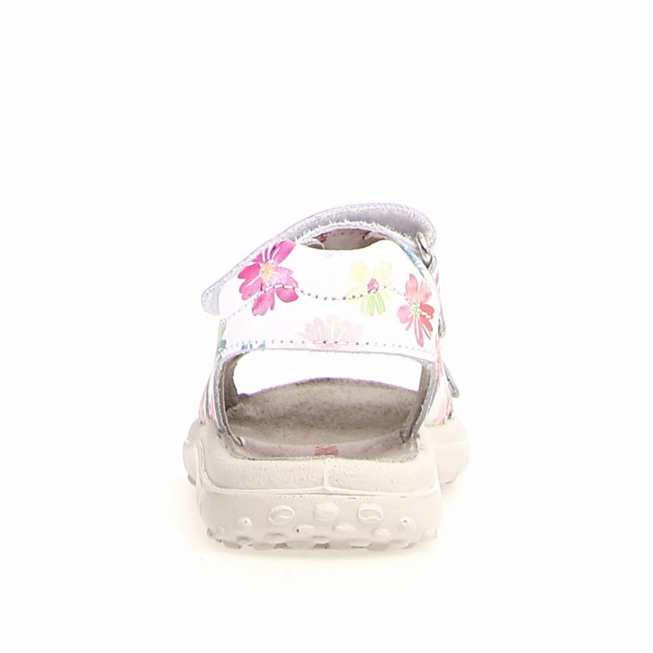 Dock - White with flowers Leather||Dock - Cuir blanc  fleurs