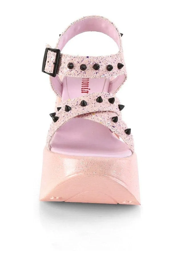 DYNAMITE-02 Ankle Boot | Pink Faux Leather