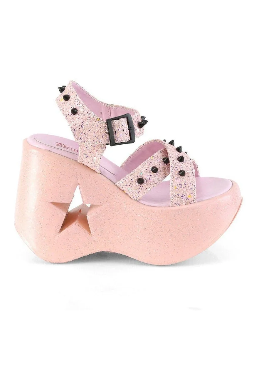 DYNAMITE-02 Ankle Boot | Pink Faux Leather