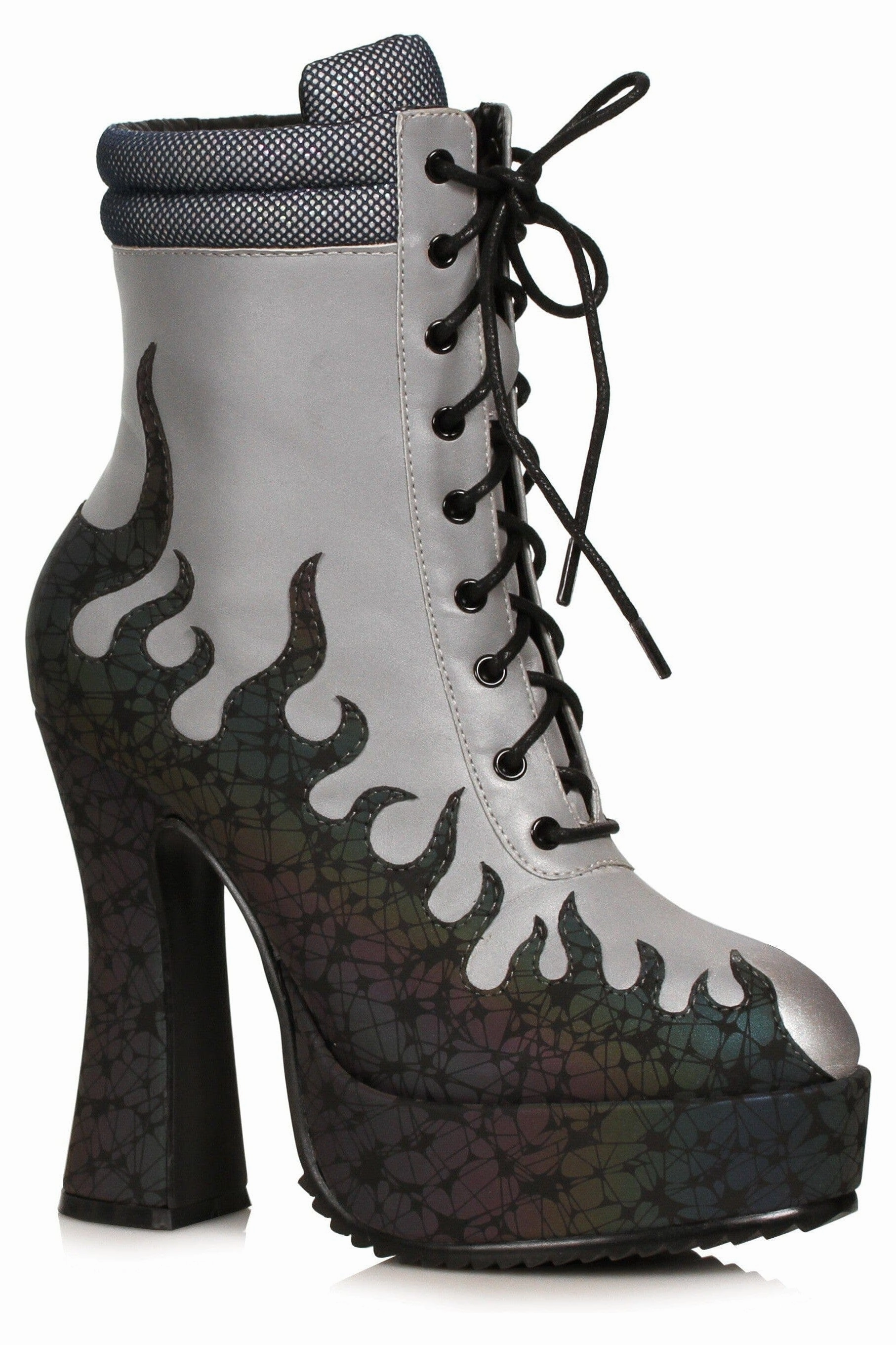Ellie Shoes 557-FIRE Heel Womens Ankle Boot with Flame