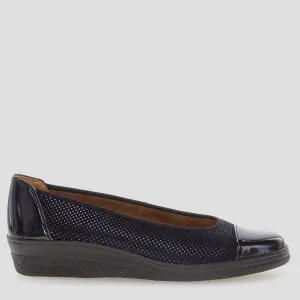 G06.402 - OCEAN DARK BLUE LEATHER FLATS