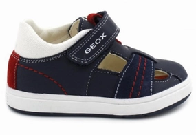Geox Baby Biglia Navy White Closed Sandal Shoes